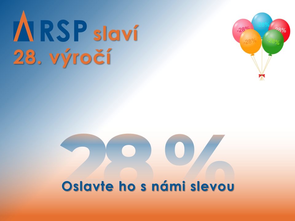 Úvodní fotografie blogového článku služby Registr stavebních projektů (RSP - AMA s.r.o.) s názvem "28. narozeniny = 28% sleva pro vás"